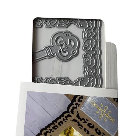 GEMINI Decorative Panel Die Precious Secrets 11pc Cardmaking Craft Metal NEW - Picture 4 of 11